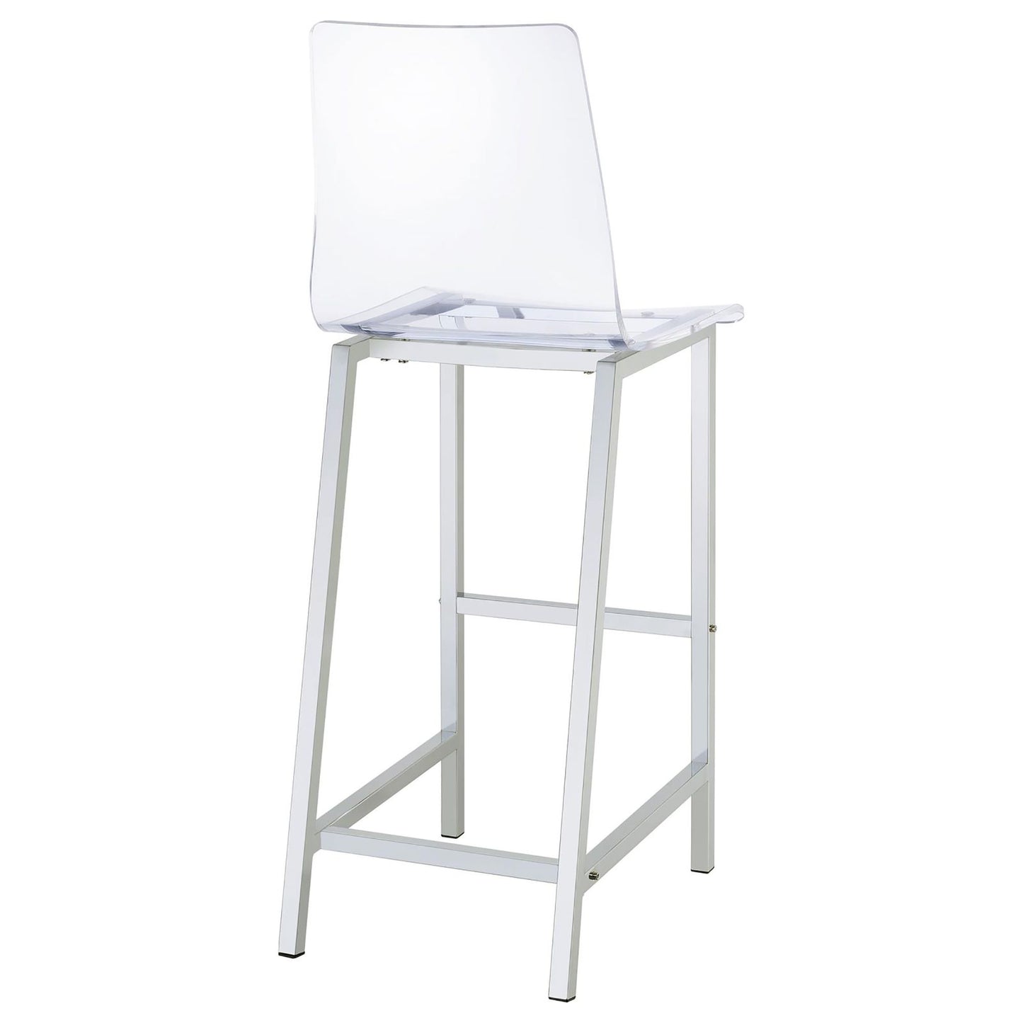 Clear and Chrome Bar Stools (Set of 2) image 10