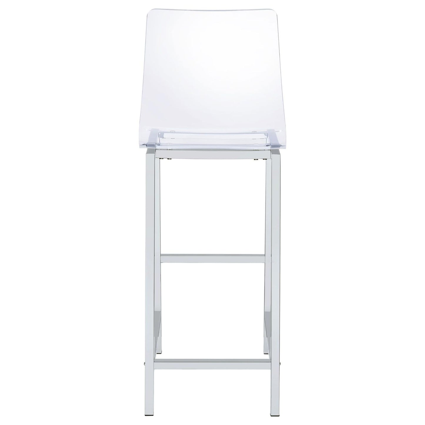 Clear and Chrome Bar Stools (Set of 2) image 9
