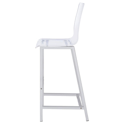 Clear and Chrome Bar Stools (Set of 2) image 7