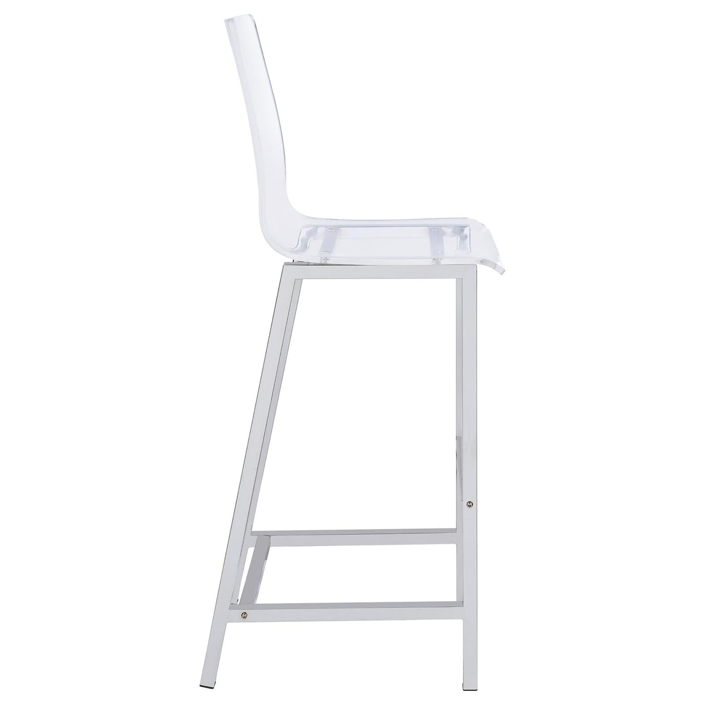Clear and Chrome Bar Stools (Set of 2) image 6