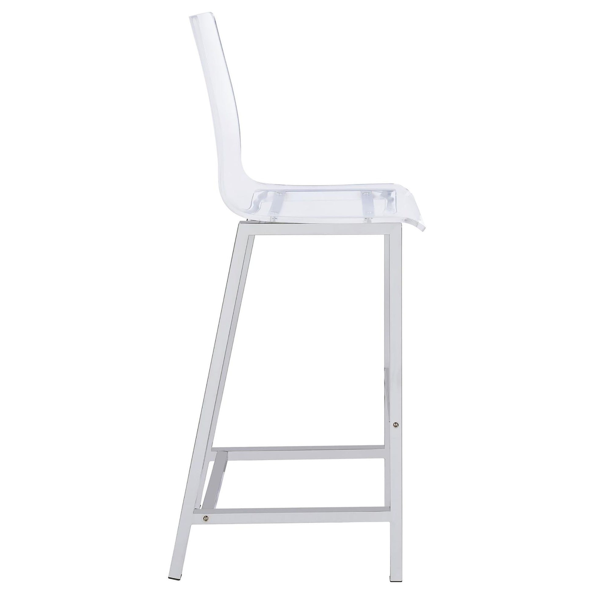 Clear and Chrome Bar Stools (Set of 2) image 6