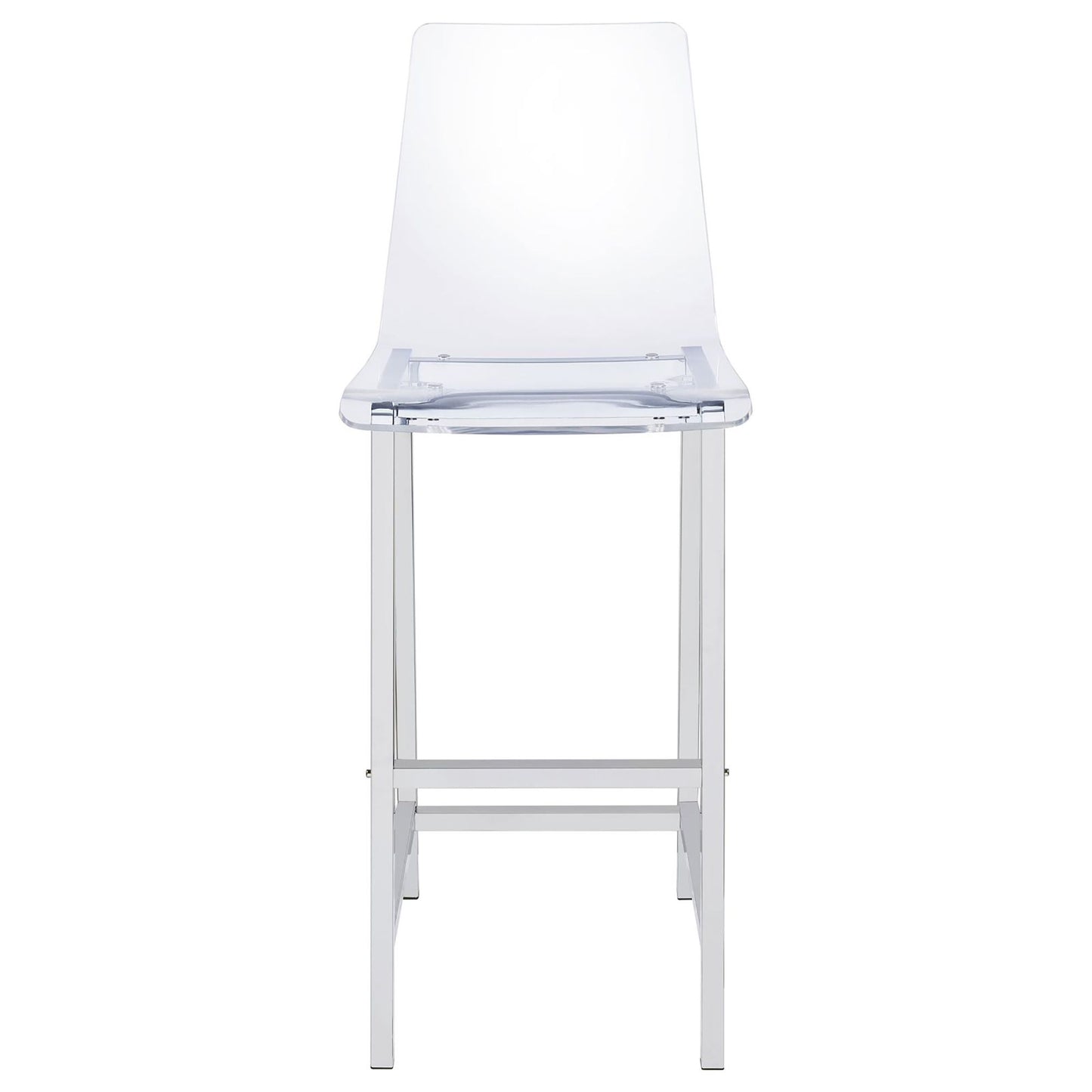 Clear and Chrome Bar Stools (Set of 2) image 4