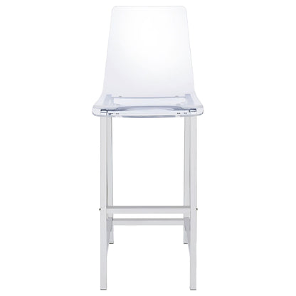 Clear and Chrome Bar Stools (Set of 2) image 4