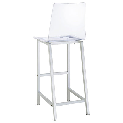 Clear and Chrome Bar Stools (Set of 2) image 8