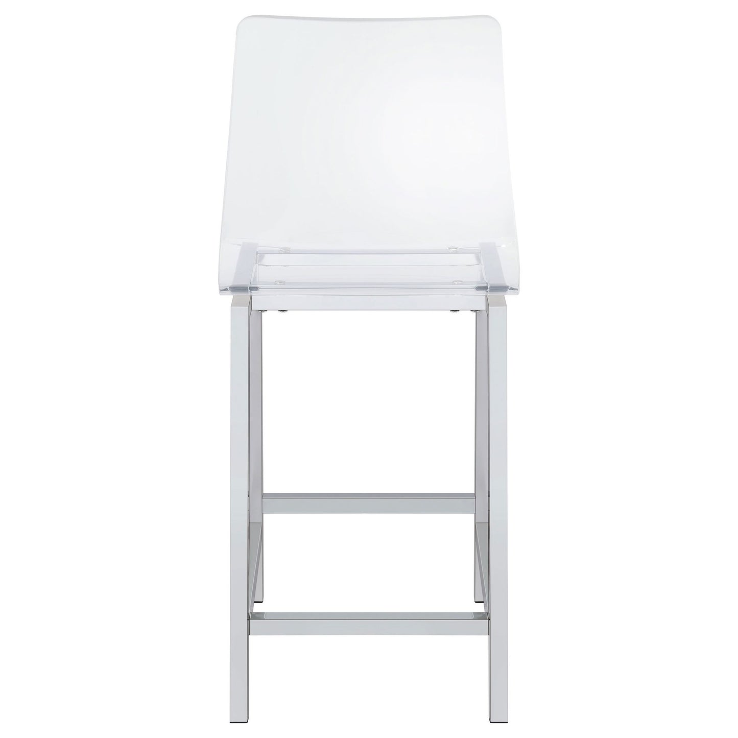 Clear and Chrome Counter Height Stools (Set of 2) image 10