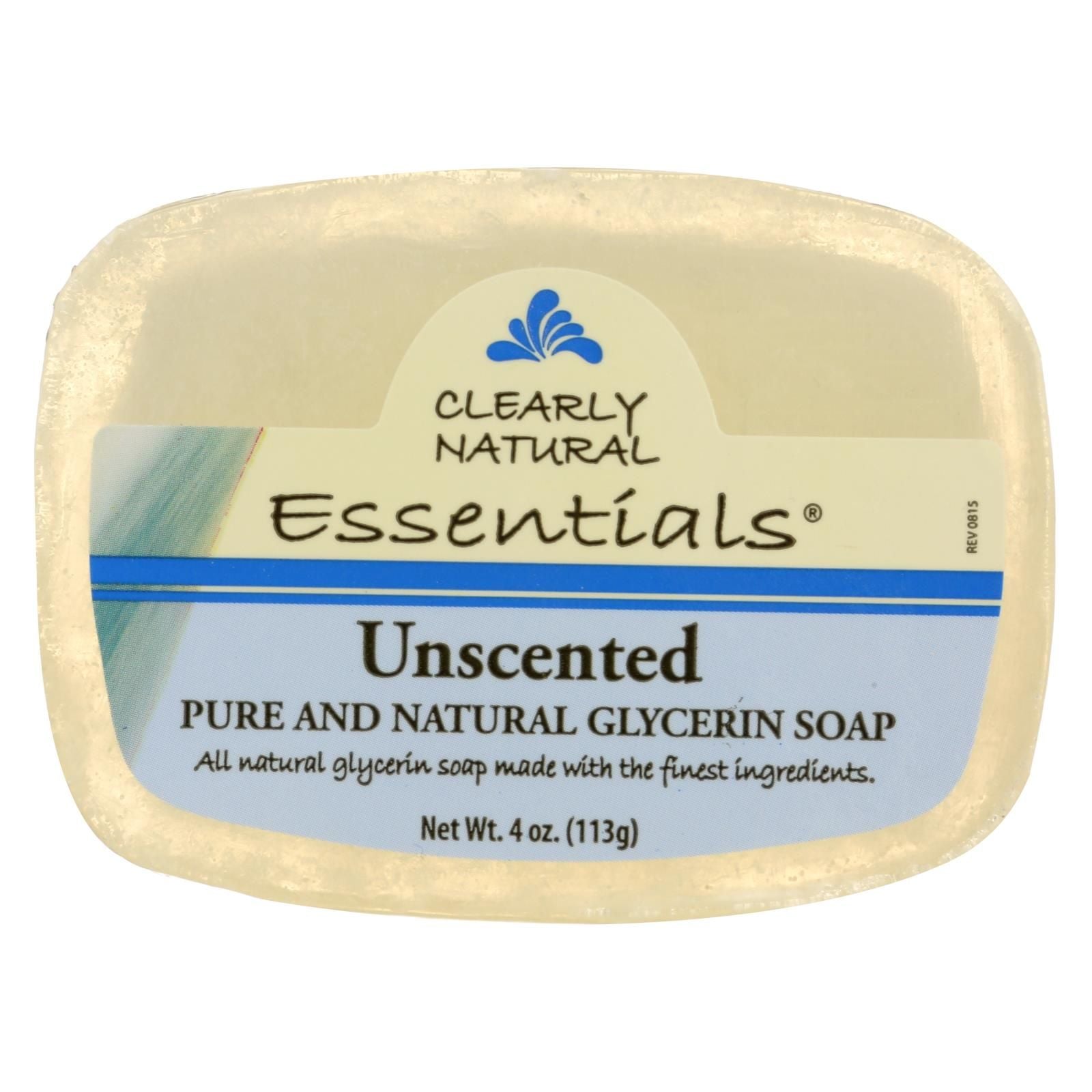 Clearly Natural Glycerine Bar Soap Unscented - 4 Oz image 1