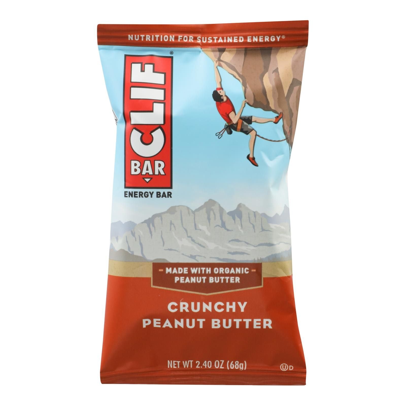 Clif Bar - Organic Crunch Peanut Butter - Case Of 12 - 2.4 Oz image 1