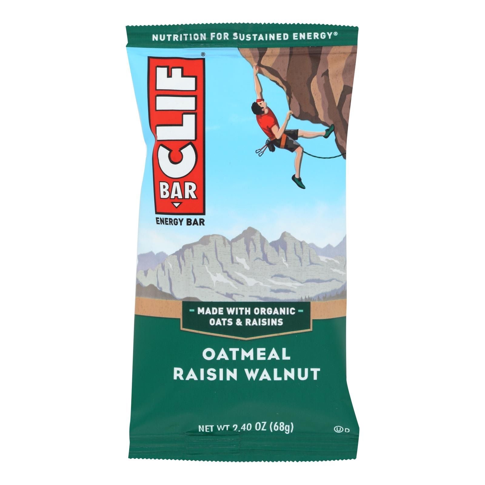 Clif Bar - Organic Oat Raisin Walnut - Case Of 12 - 2.4 Oz image 1