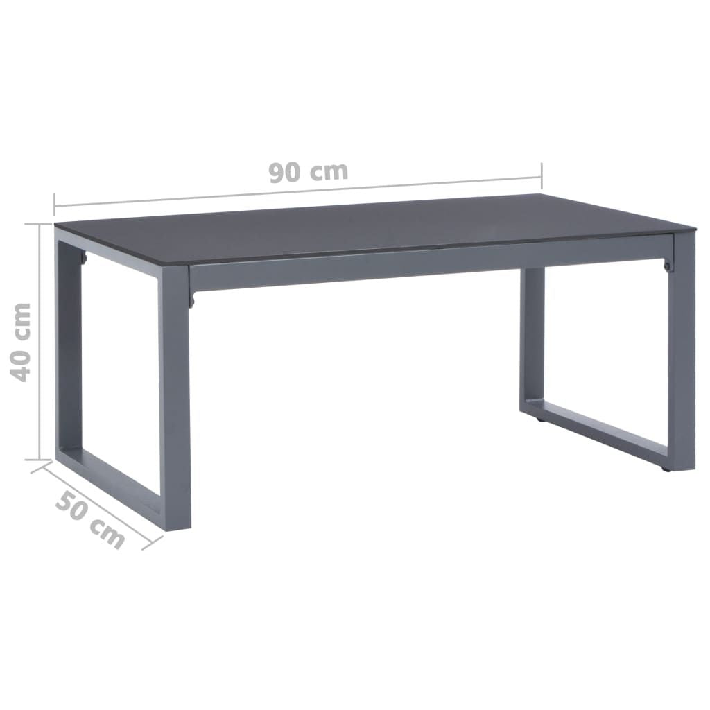 Coffee Table 35.4"x19.7"x15.7" Aluminum image 3
