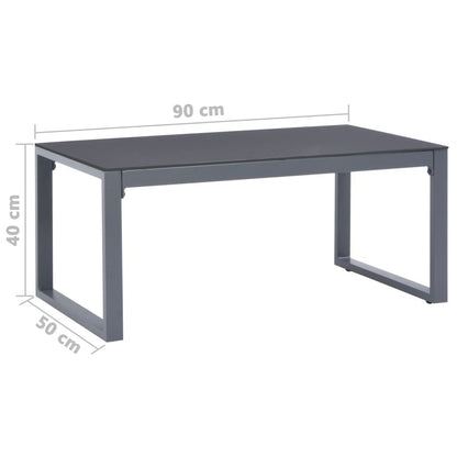 Coffee Table 35.4"x19.7"x15.7" Aluminum image 3