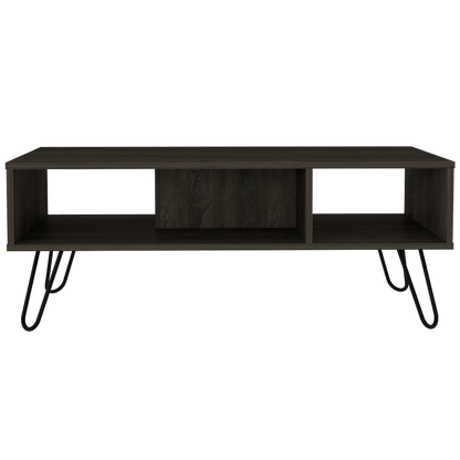 Coffee Table, Four Legs, Two Shelves, Espresso image 3