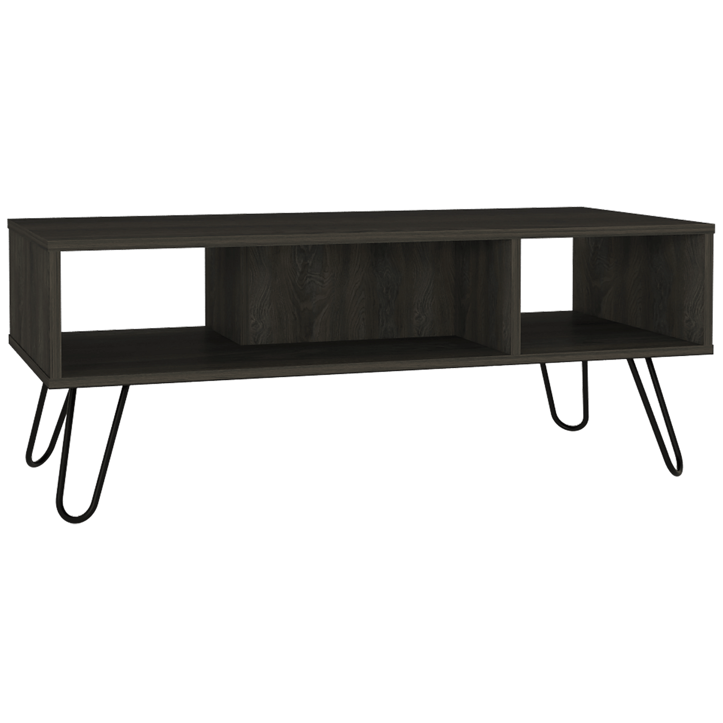 Coffee Table, Four Legs, Two Shelves, Espresso image 4