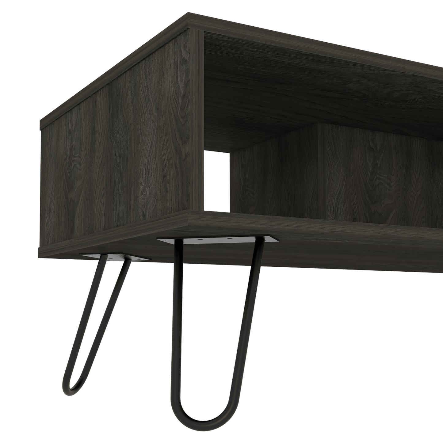 Coffee Table, Four Legs, Two Shelves, Espresso image 2
