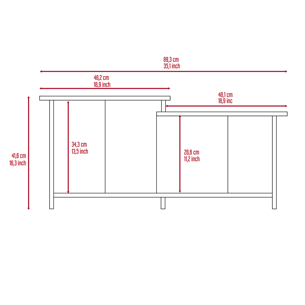 Coffee Table, Lower Open Shelf, Black image 4