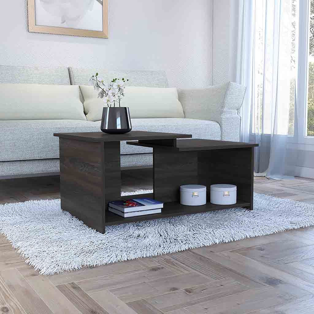 Coffee Table, Lower Open Shelf, Black image 5
