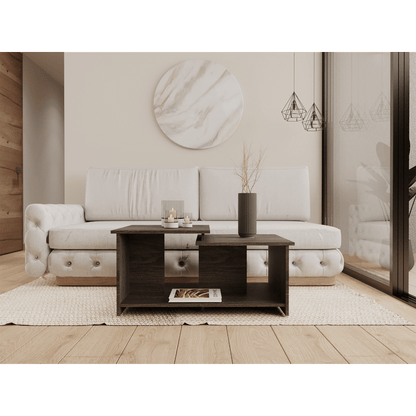 Coffee Table, Lower Open Shelf, Black image 1
