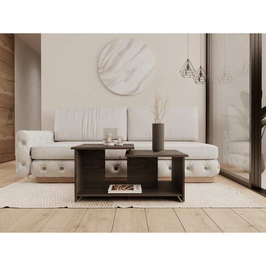 Coffee Table, Lower Open Shelf, Black image 1