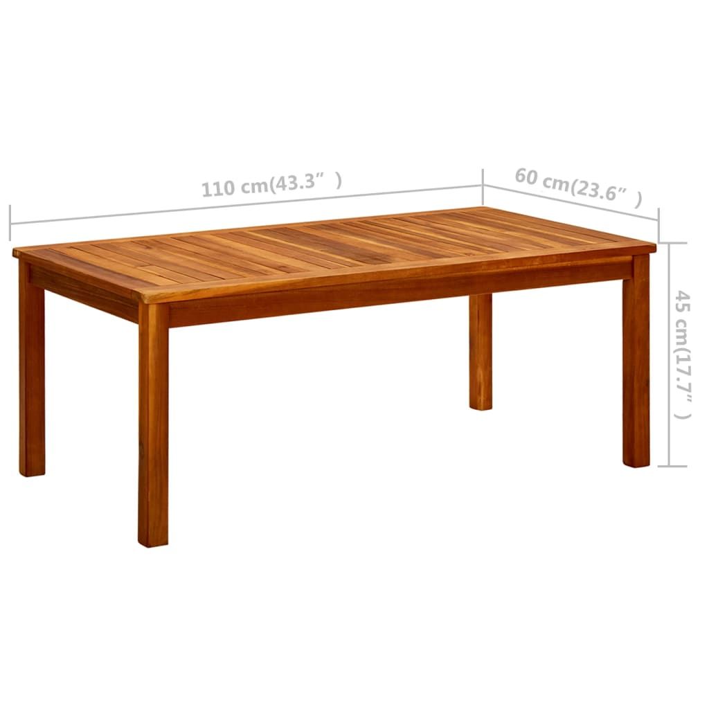Coffee Table Natural Wood Solid Acacia Wood Medium Durable image 7