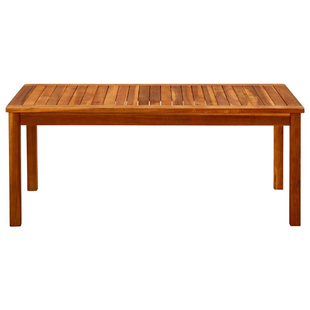 Coffee Table Natural Wood Solid Acacia Wood Medium Durable image 2