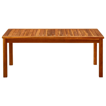Coffee Table Natural Wood Solid Acacia Wood Medium Durable image 2