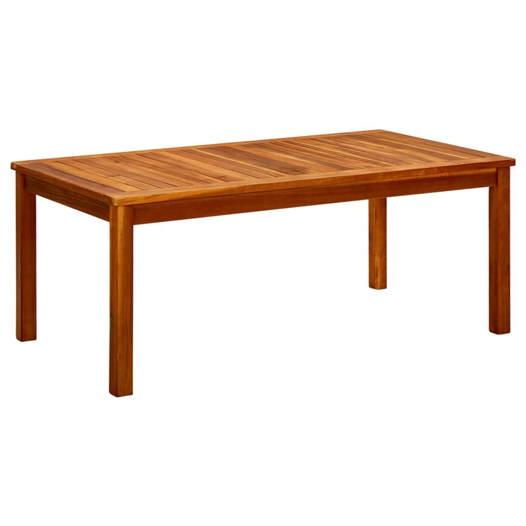 Coffee Table Natural Wood Solid Acacia Wood Medium Durable image 1