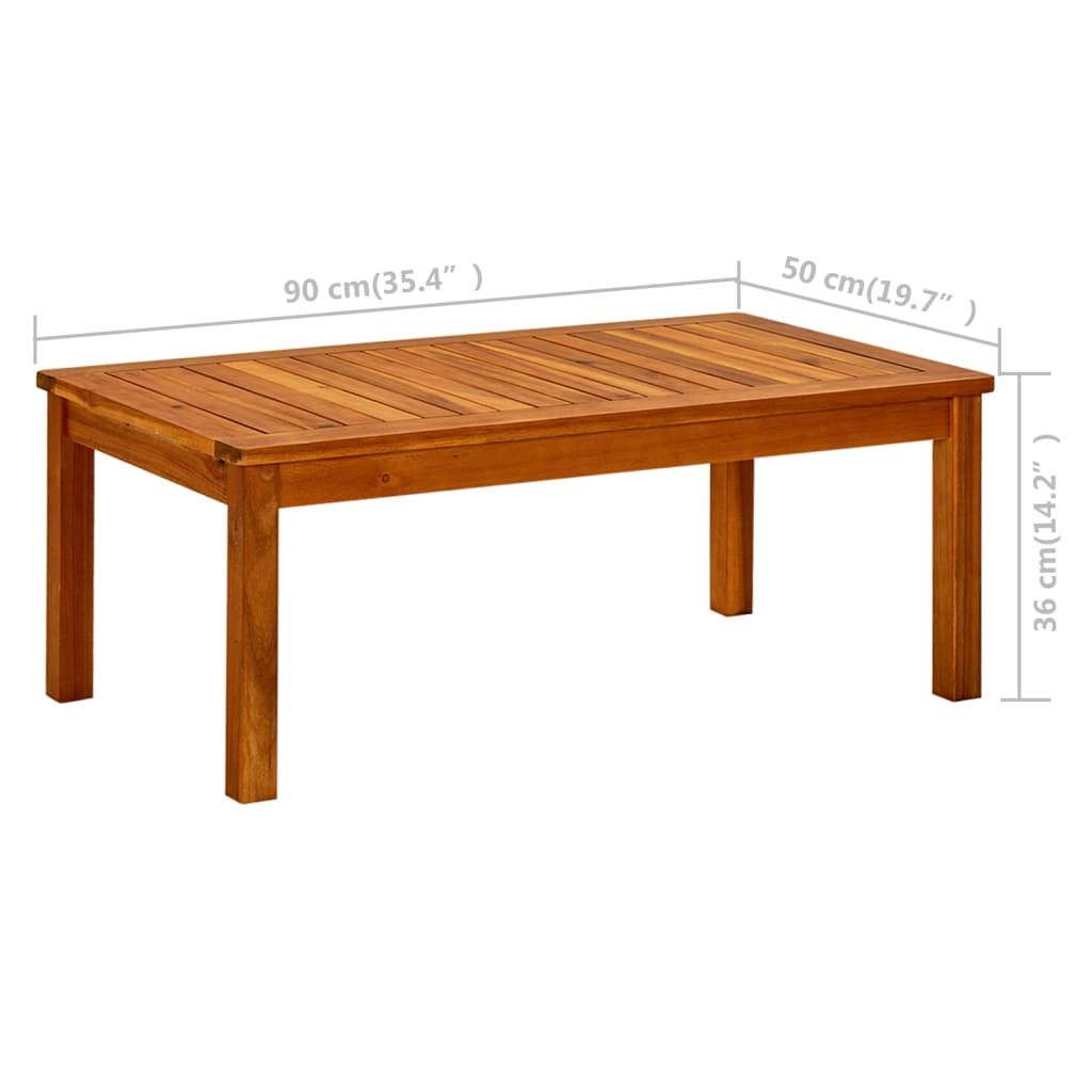Coffee Table Natural wood Solid acacia wood image 7