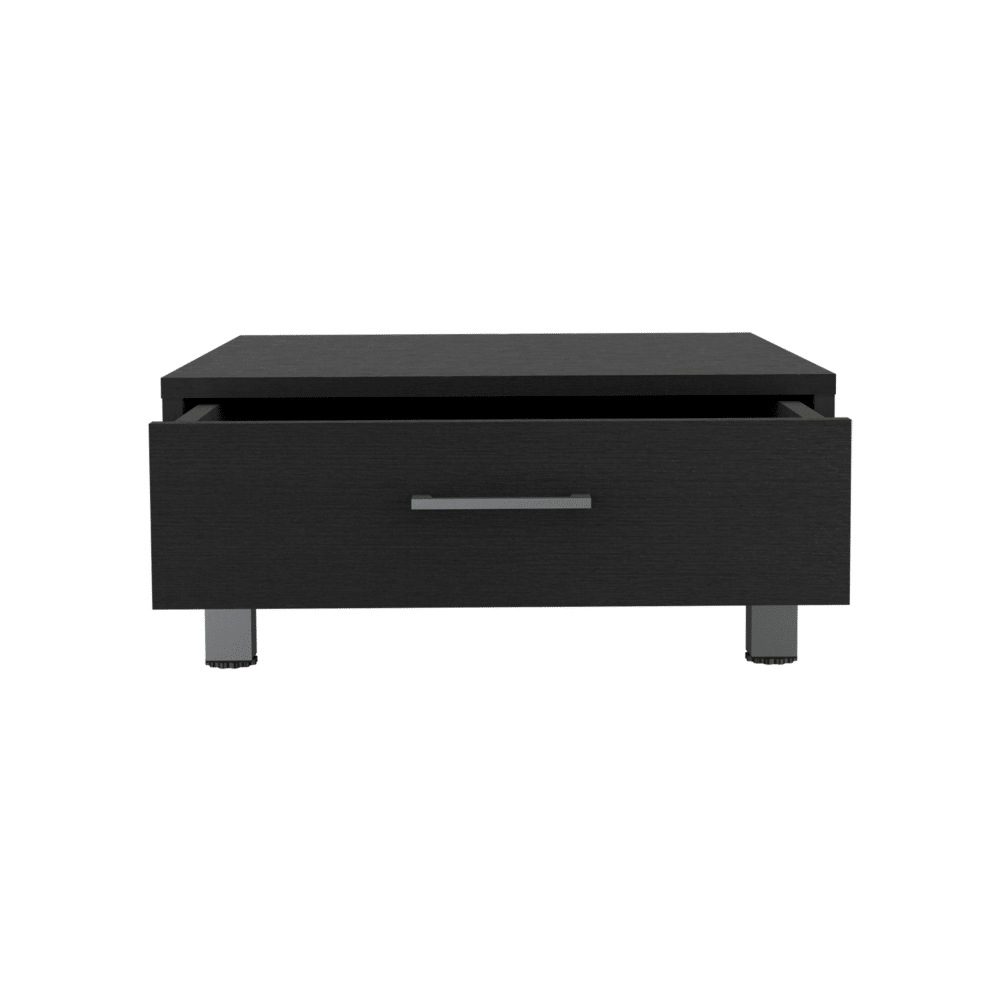 Coffee Table, One Drawer, Four Legs, Black image 5