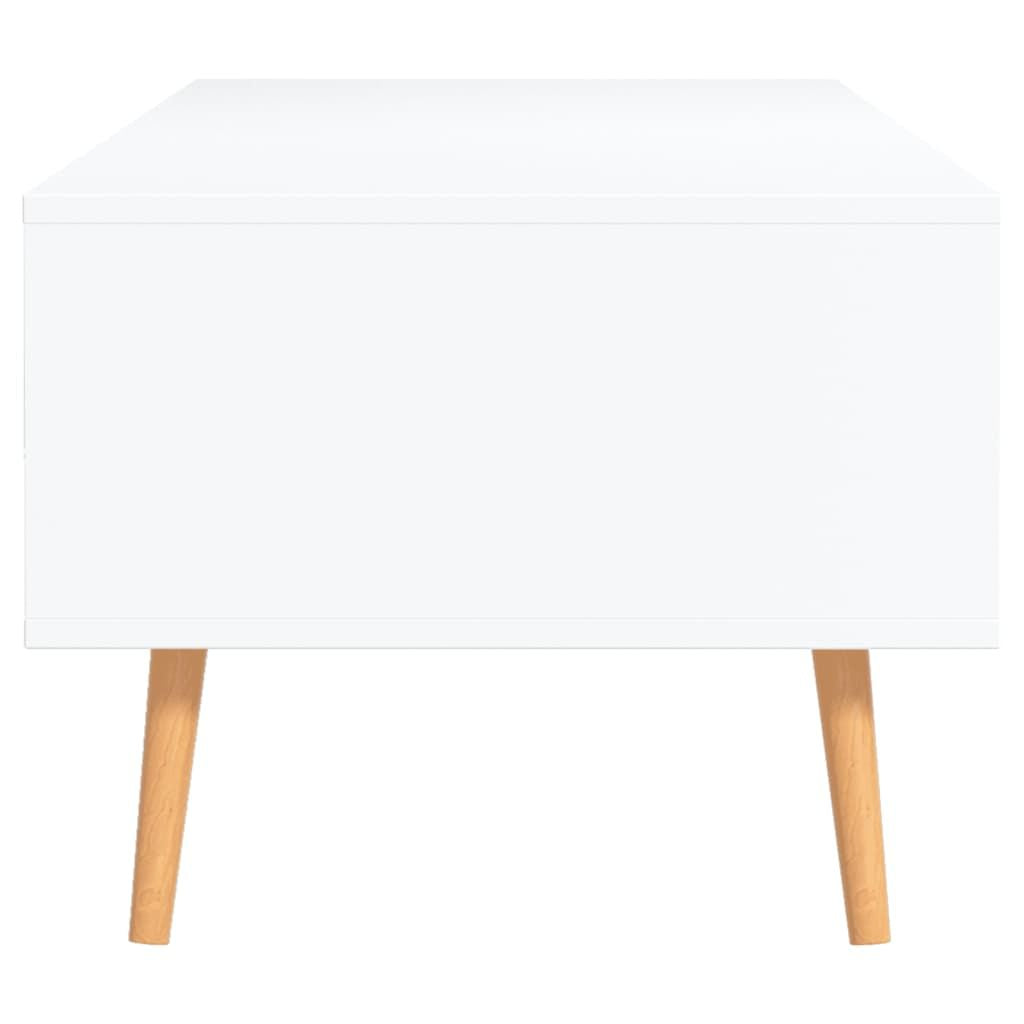 Coffee Table White 39.4"x19.5"x16.9" Engineered Wood image 5