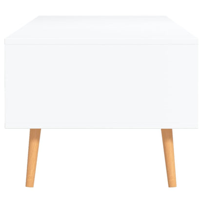 Coffee Table White 39.4"x19.5"x16.9" Engineered Wood image 5