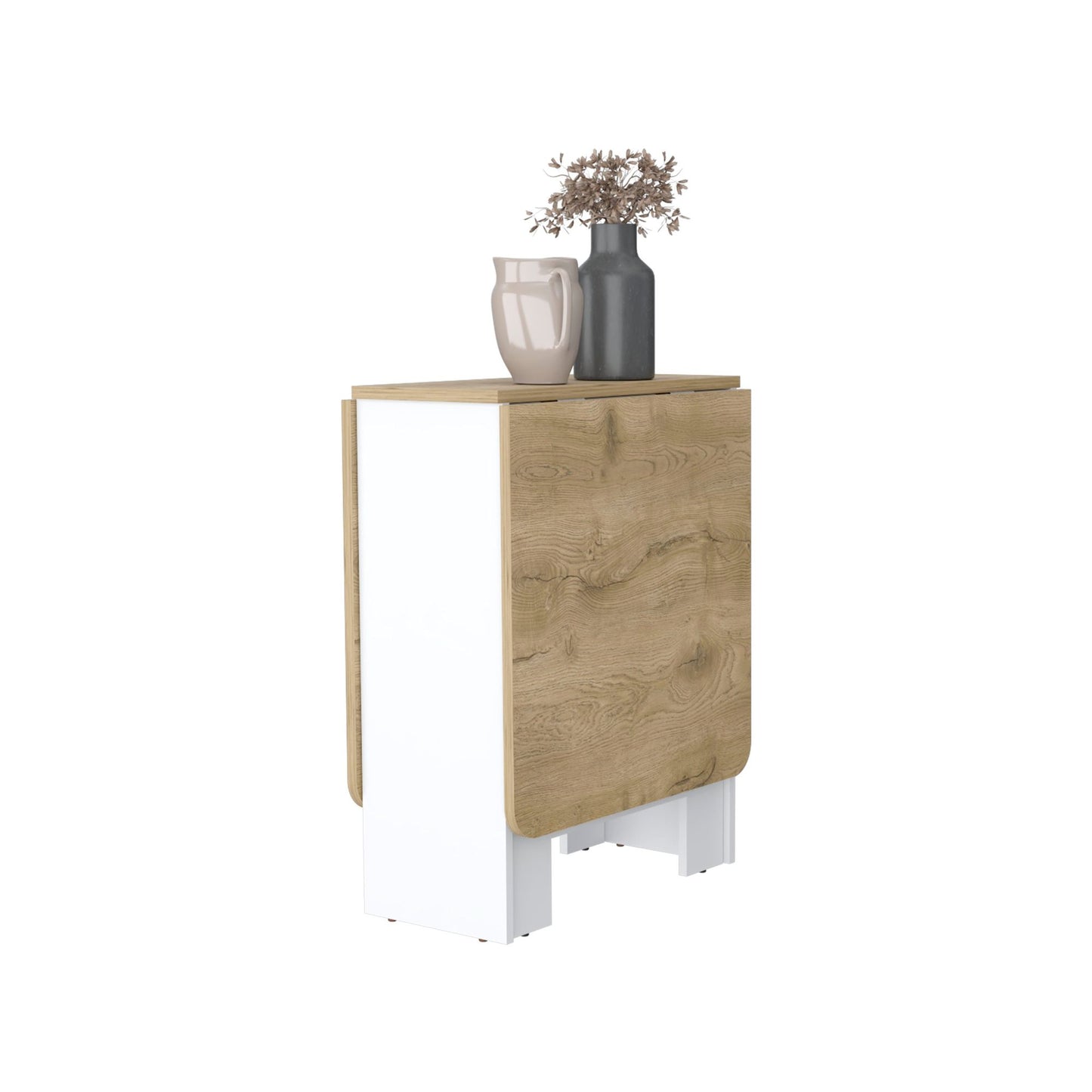 Cole White and Macadamia Folding Dining Table image 3