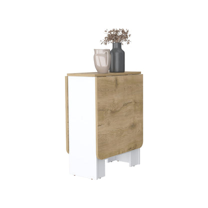 Cole White and Macadamia Folding Dining Table image 3