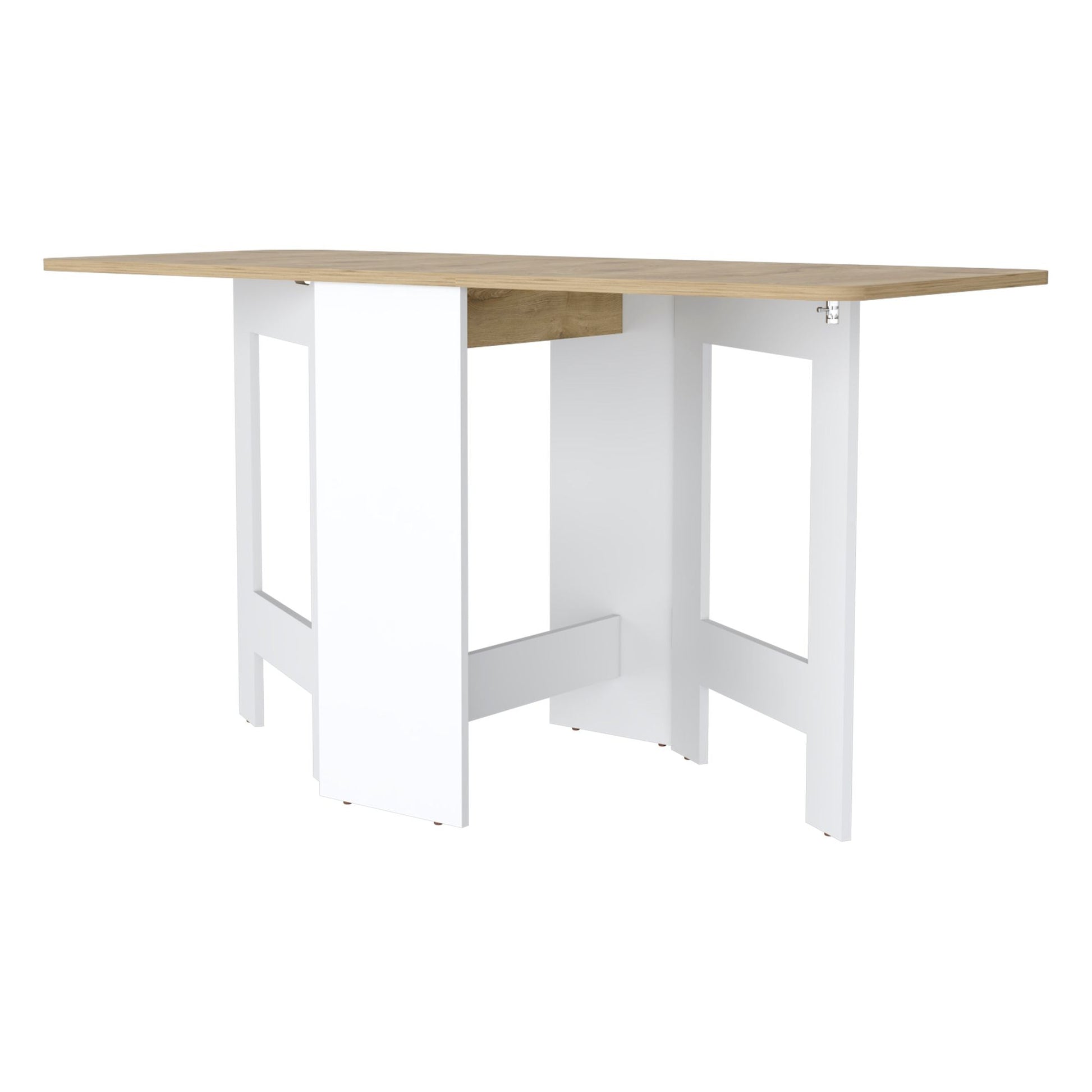 Cole White and Macadamia Folding Dining Table image 4