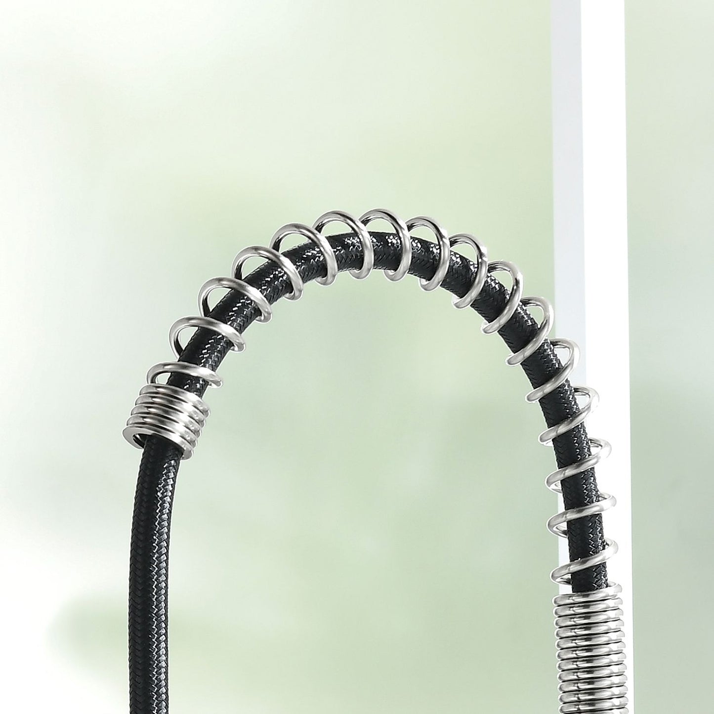 Commercial Black and Nickle Kitchen Faucet with Pull Down Sprayer, Single Handle Single Lever Kitchen Sink Faucet image 1