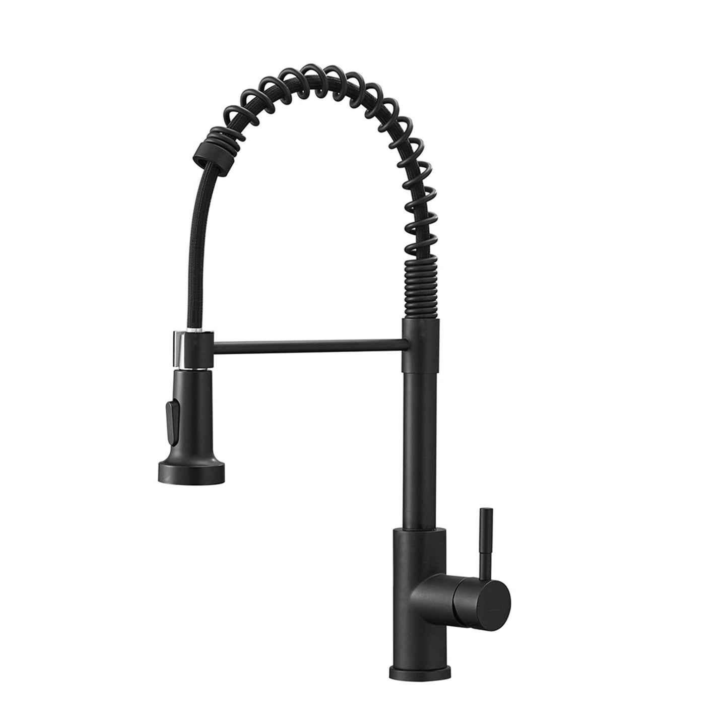 Commercial Black Kitchen Faucet with Pull Out Sprayer, Single Handle Single Lever Kitchen Sink Faucet image 7