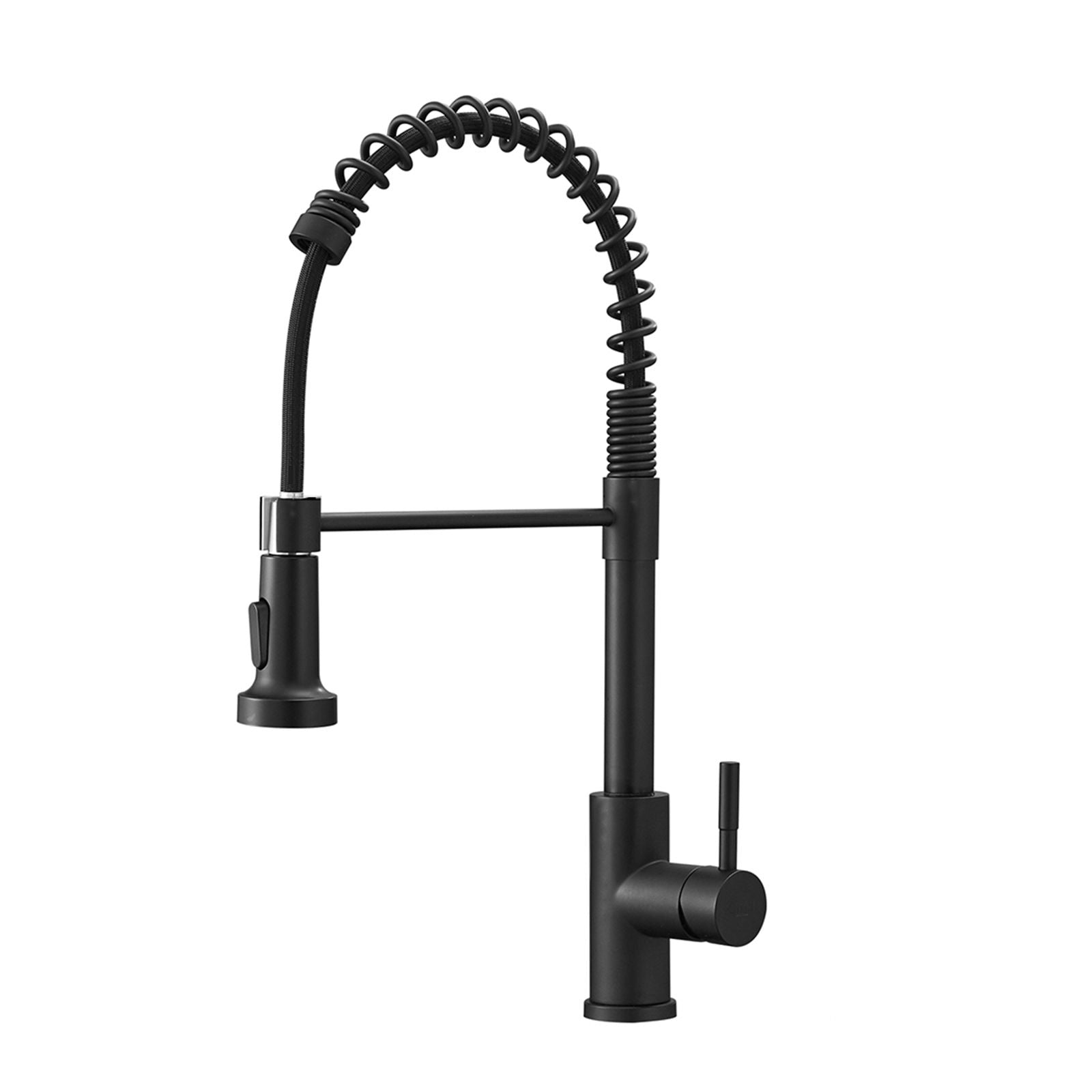 Commercial Black Kitchen Faucet with Pull Out Sprayer, Single Handle Single Lever Kitchen Sink Faucet image 7
