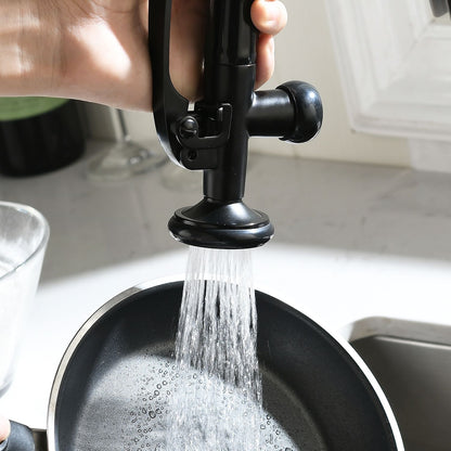 Commercial Kitchen Faucet Pull Down Sprayer Black and Nickel,Single Handle Kitchen Sink Faucet image 2
