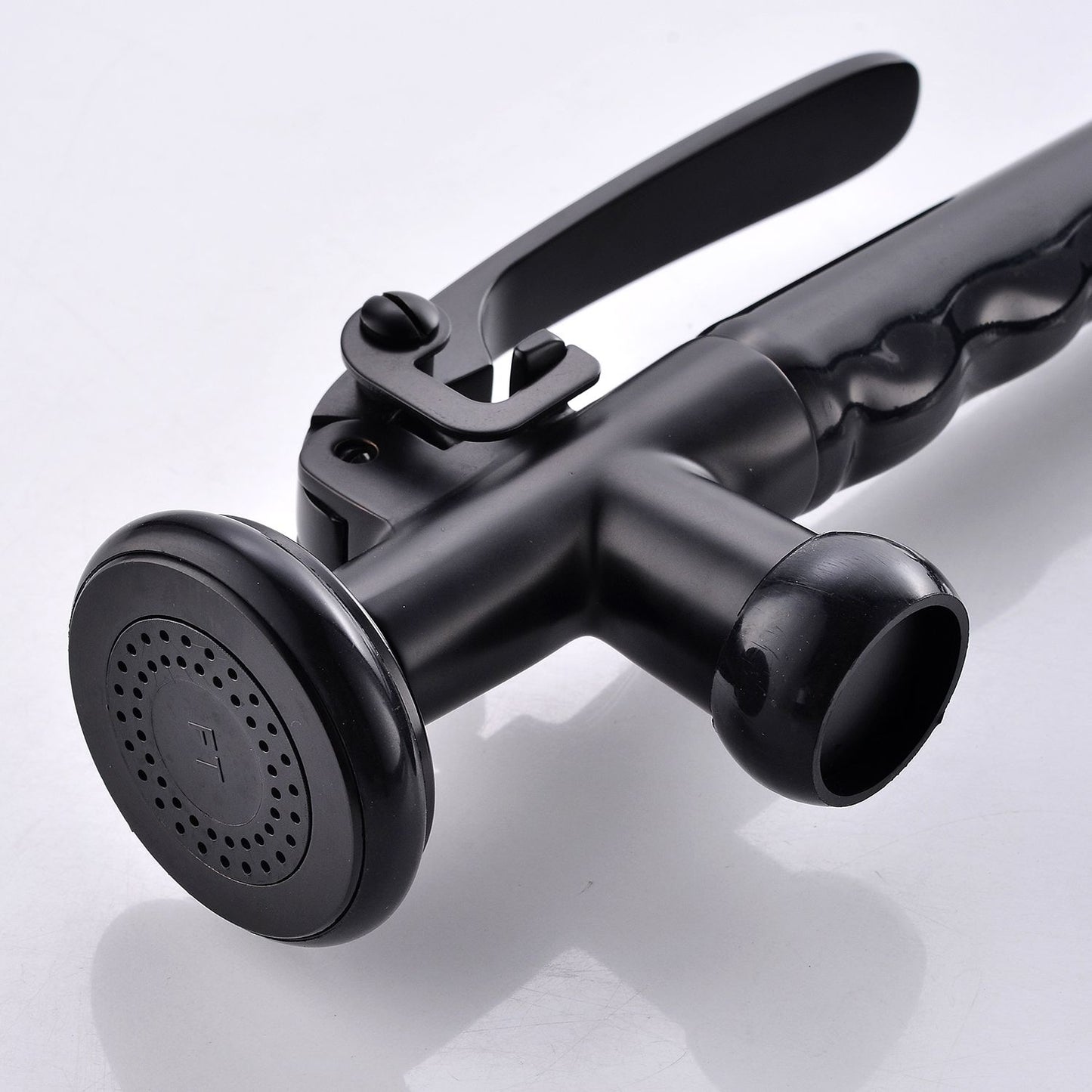 Commercial Kitchen Faucet Pull Down Sprayer Black and Nickel,Single Handle Kitchen Sink Faucet image 1