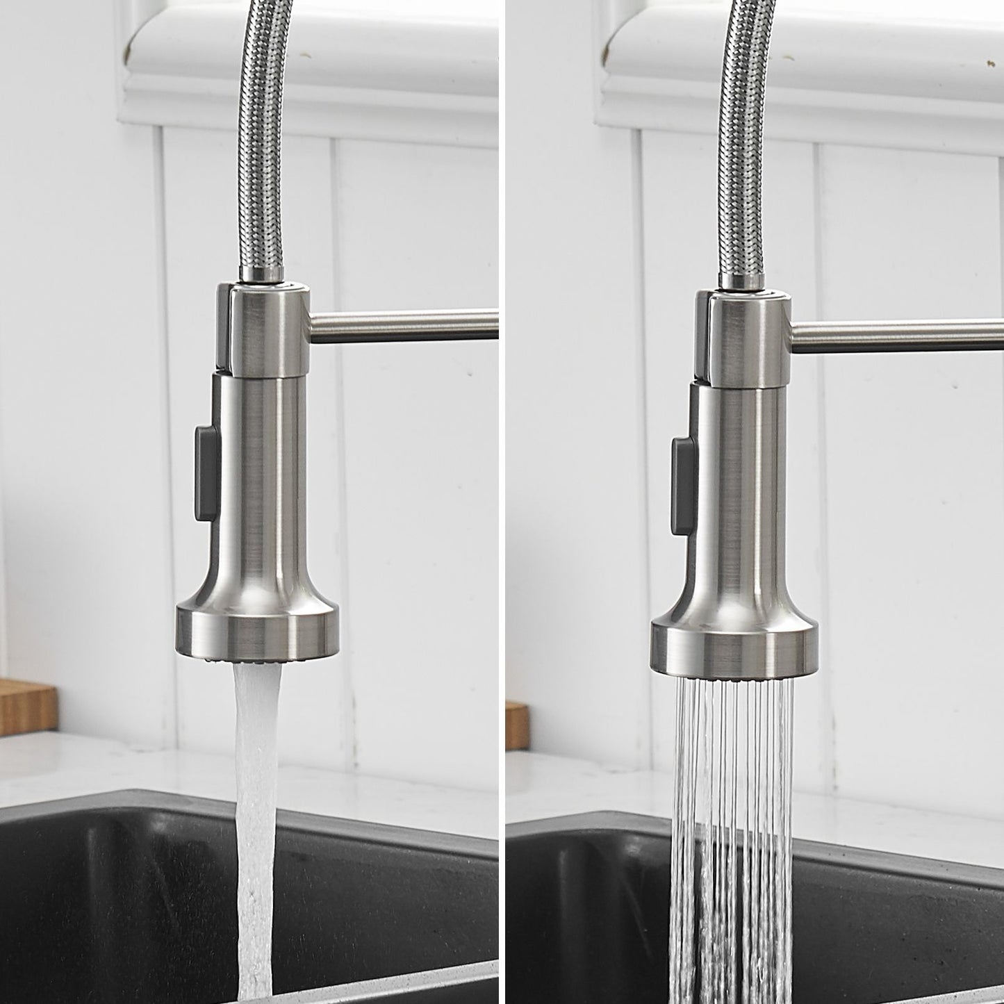 Commercial Kitchen Faucet with Pull Down Sprayer, Single Handle Single Lever Kitchen Sink Faucet image 5