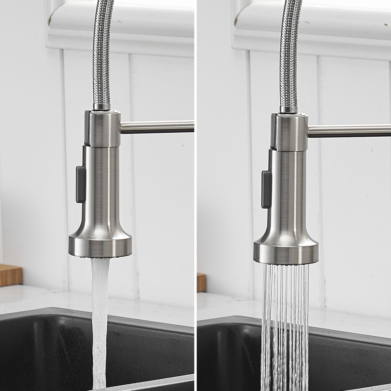 Commercial Kitchen Faucet with Pull Down Sprayer, Single Handle Single Lever Kitchen Sink Faucet image 5