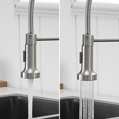 Commercial Kitchen Faucet with Pull Down Sprayer, Single Handle Single Lever Kitchen Sink Faucet image 5