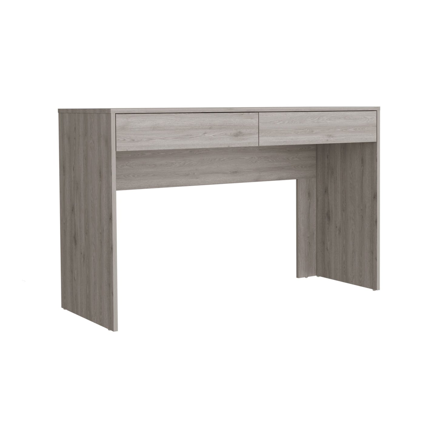 Computer Desk with Two Drawers Writing , Light Gray image 4