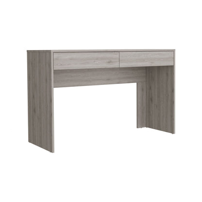 Computer Desk with Two Drawers Writing , Light Gray image 4