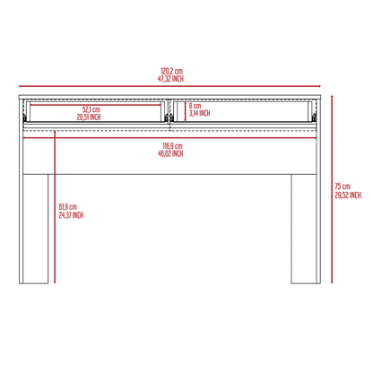 Computer Desk with Two Drawers Writing , Light Gray image 6
