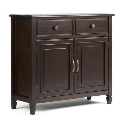 Connaught Solid Wood Entryway Storage Cabinet in Dark Chestnut Brown image 1