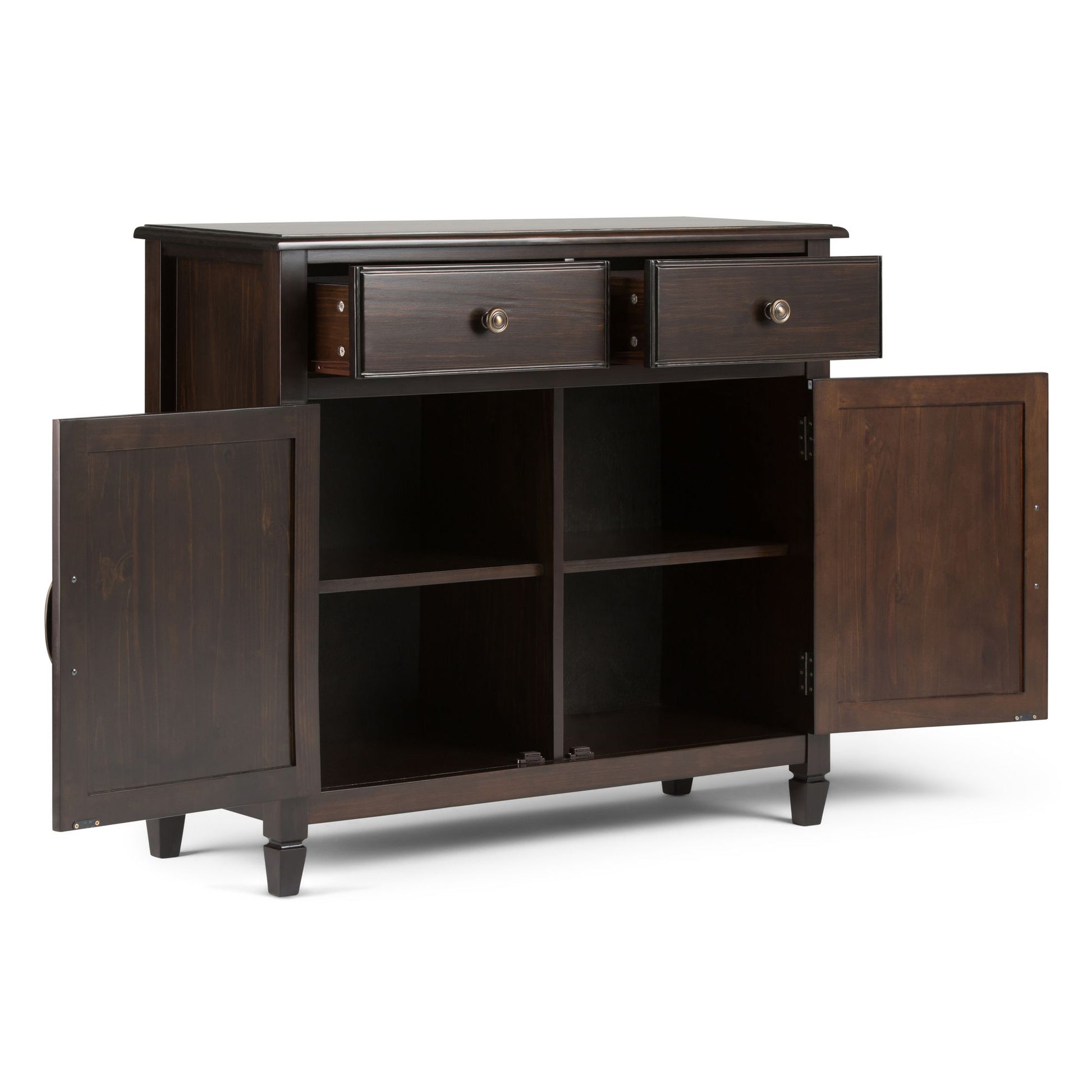 Connaught Solid Wood Entryway Storage Cabinet in Dark Chestnut Brown image 7