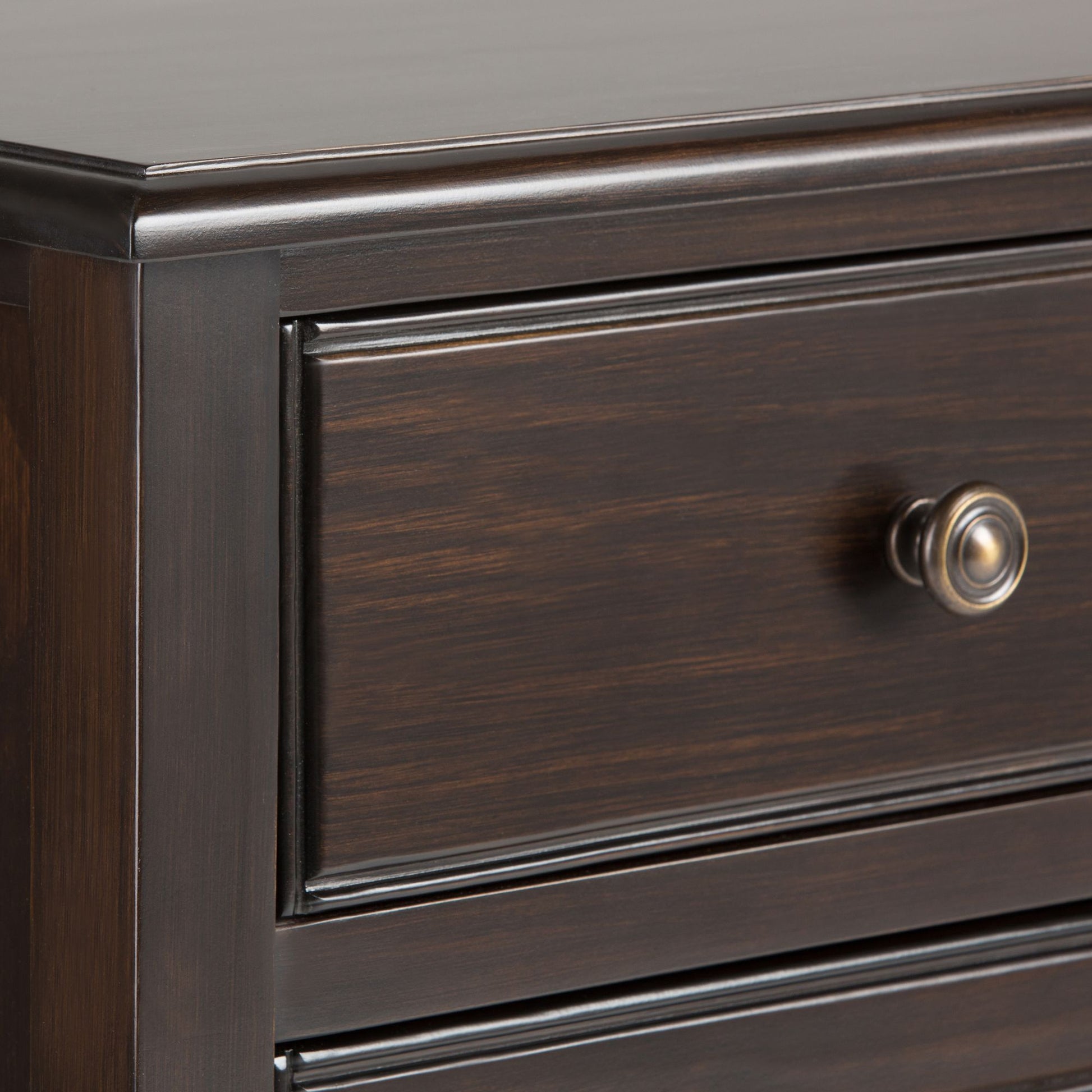 Connaught Solid Wood Entryway Storage Cabinet in Dark Chestnut Brown image 6