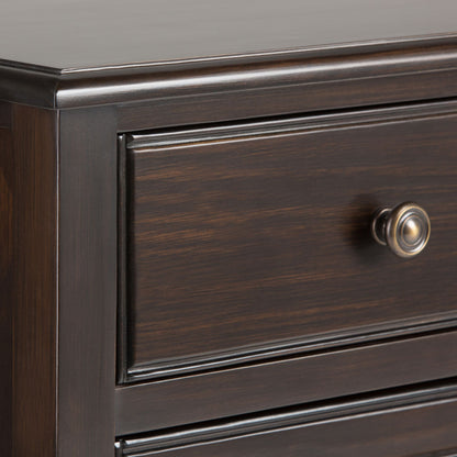 Connaught Solid Wood Entryway Storage Cabinet in Dark Chestnut Brown image 6