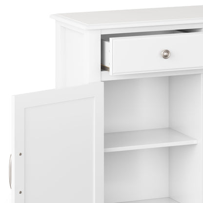Connaught Solid Wood Entryway Storage Cabinet in White image 4