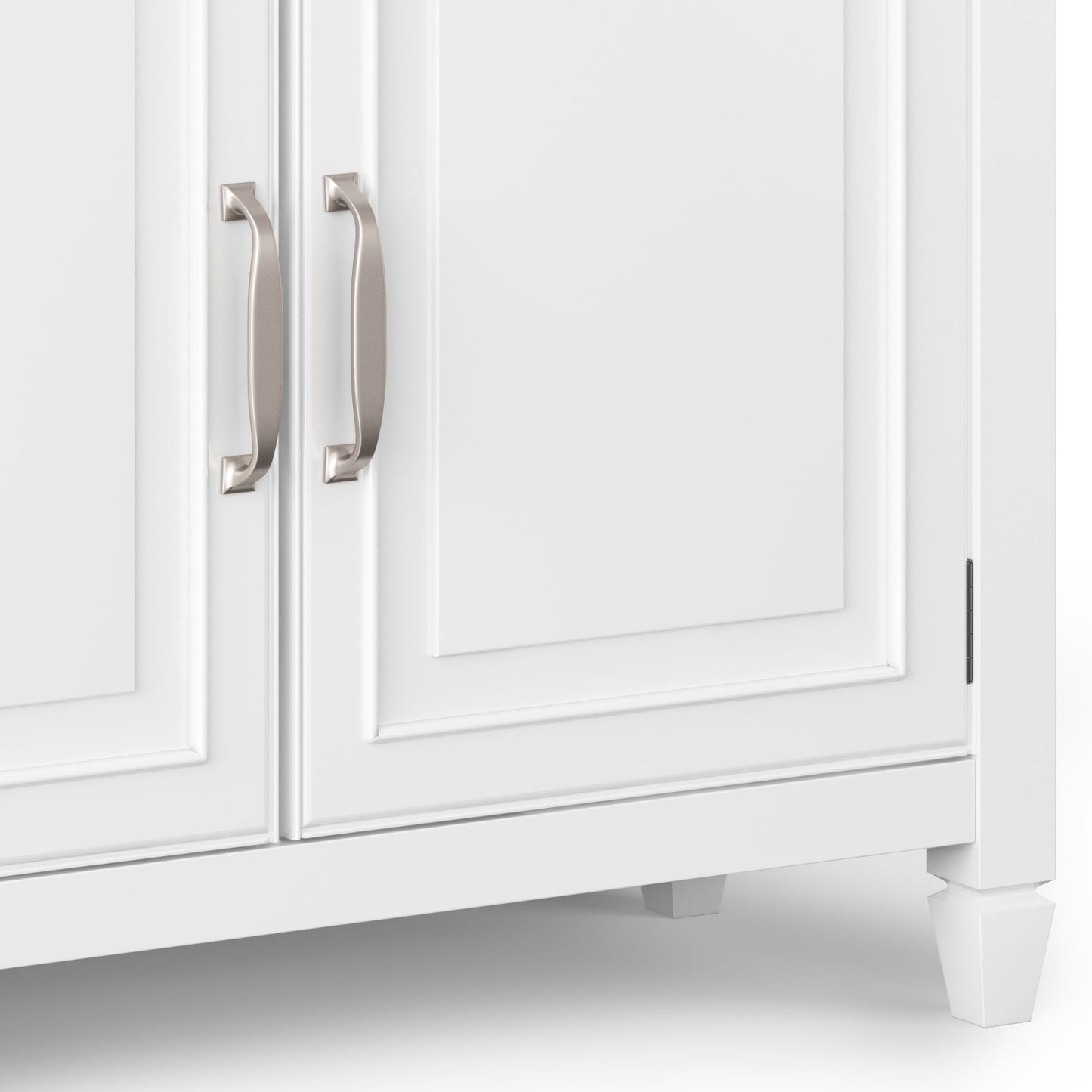 Connaught Solid Wood Entryway Storage Cabinet in White image 3