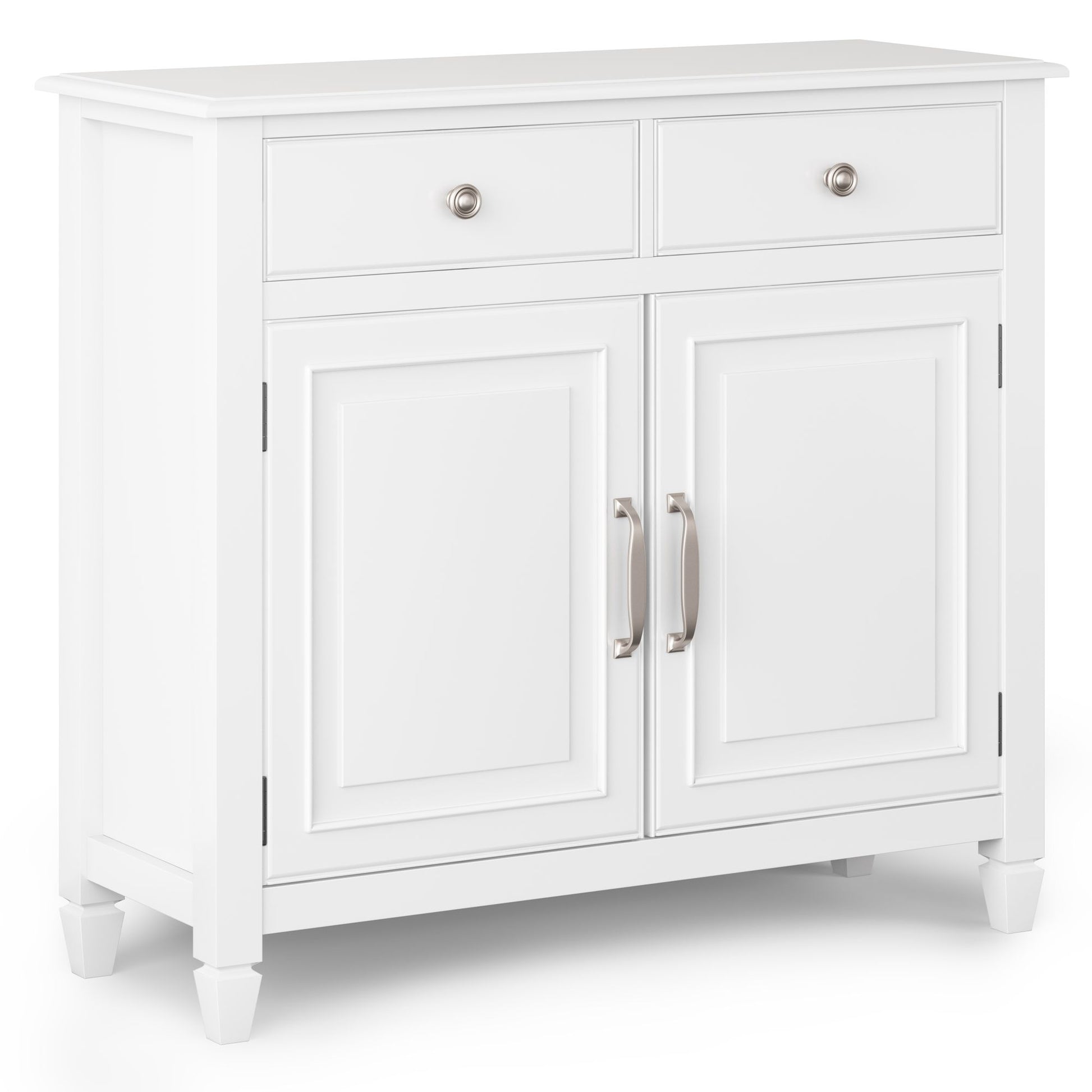 Connaught Solid Wood Entryway Storage Cabinet in White image 1